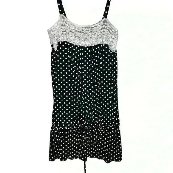 POLKADOT COQUETTE SLIP DRESS - Picture 1 of 4